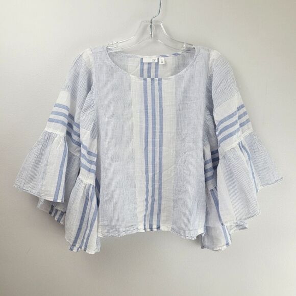 BP ruffled bell sleeve peasant blouse - Picture 1 of 7